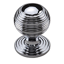 MT0973-032 PCH - 1-1/4" Reeded Cabinet Knob - Polished Chrome