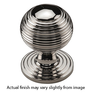 MT0973-032 PNI - 1-1/4" Reeded Cabinet Knob - Polished Nickel