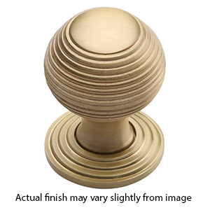 MT0974-032 MSB - 1-1/4" Reeded Cabinet Knob - Satin Brass