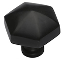 MT2238-032 BLK - 1-1/4" Hex Cabinet Knob - Flat Black