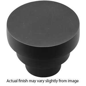 MT3624-038 BLK - 1.5" Step Cabinet Knob - Flat Black