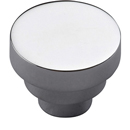 MT3624-032 PCH - 1.25" Step Cabinet Knob - Polished Chrome