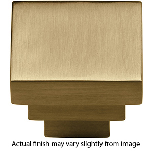 MT3672-032 MSB - Square Stepped Knob - Satin Brass