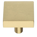 MT3685-032 MSB - 1-1/4" Square Cabinet Knob - Satin Brass