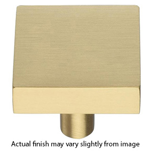 MT3685-032 MSB - 1-1/4" Square Cabinet Knob - Satin Brass