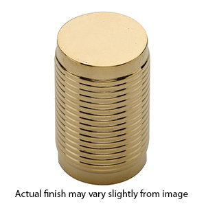 MT3840-020 ULB - 1-1/4" Reeded Stick Knob - Unlacquered Brass