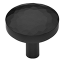 MT3877-032 BLK - 1-1/4" Tayo Hammered Cabinet Knob - Flat Black