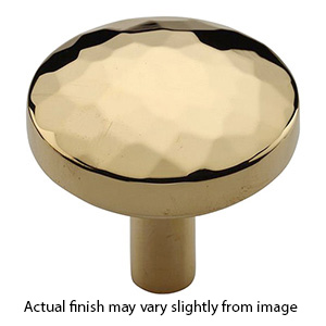 MT3877-032 ULB - 1-1/4" Tayo Hammered Cabinet Knob - Unlacquered Brass