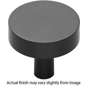 MT3880-038 BLK - 1.5" Disc Knob w/ Flat Top - Flat Black