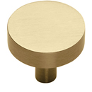 MT3880-032 MSB - 1.25" Disc Knob w/ Flat Top - Satin Brass