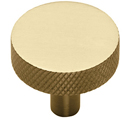 MT3884-032 MSB - 1.25" Disc Knob w/ Knurled Edge - Satin Brass