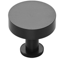 MT3885-032 BLK - 1.25" Disc Knob w/ Rose - Flat Black