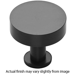 MT3885-032 BLK - 1.25" Disc Knob w/ Rose - Flat Black