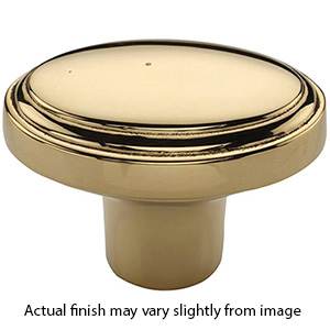 MT3975-040 ULB - 1-5/8" Oval Cabinet Knob - Unlacquered Brass