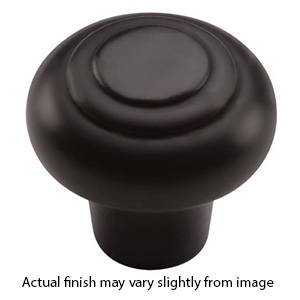 MT3985-032 BLK - 1-1/4" Bead Cabinet Knob - Flat Black