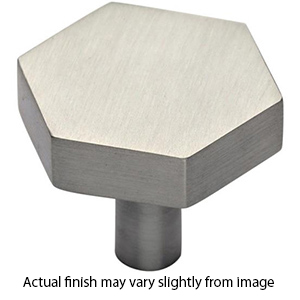 MT4334-036 GSN - 1-3/8" Hex Cabinet Knob - Satin Nickel