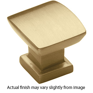 MT4382-035 MSB - 1-3/8" Convex Square Knob - Satin Brass