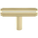 MT4404-045 MSB - 1-1/4" Straight Reeded Knob - Satin Brass