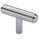 MT4415-045 PCH - 1-9/16" Basel Knurled T-Pull - Polished Chrome