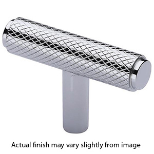 MT4415-045 PCH - 1-9/16" Basel Knurled T-Pull - Polished Chrome