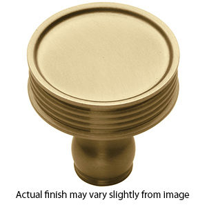 MT4547-032 MSB - 1.25" Ridged Cabinet Knob - Satin Brass