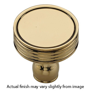 MT4547-032 ULB - 1-1/4" Ridged Cabinet Knob - Unlacquered Brass