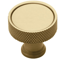 MT4648-032 MSB - 1.25" Round Knob w/ Knurled Edge - Satin Brass