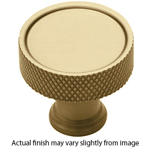 MT4648-032 MSB - 1.25" Round Knob w/ Knurled Edge - Satin Brass