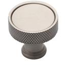 MT4648-032 GSN - 1.25" Round Knob w/ Knurled Edge - Satin Nickel