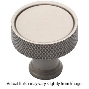 MT4648-032 GSN - 1.25" Round Knob w/ Knurled Edge - Satin Nickel