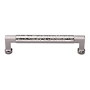 MK0312-102 PNI - 4" Hammered Bauhaus Cabinet Pull - Polished Nickel