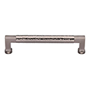 MK0312-102 GSN - 4" Hammered Bauhaus Cabinet Pull - Satin Nickel