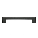 MK0337-096 BLK - 4-1/2" Hammered Urban Cabinet Pull - Flat Black