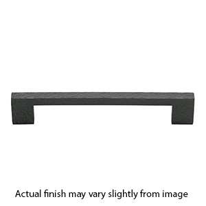 MK0337-096 BLK - 4-1/2" Hammered Urban Cabinet Pull - Flat Black