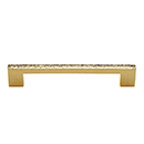 MK0337-096 ULB - 4-1/2" Hammered Urban Cabinet Pull - Unlacquered Brass
