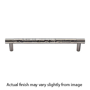 MK4461-152 PNI - 6" Partial Hammered Cabinet Pull - Polished Nickel