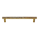 MK4461-102 ULB - 4" Partial Hammered Cabinet Pull - Unlacquered Brass