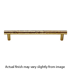 MK4461-102 ULB - 4" Partial Hammered Cabinet Pull - Unlacquered Brass