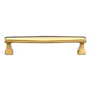 MT0334-096 ULB - 3.75"cc Deco Cabinet Pull - Unlacquered Brass