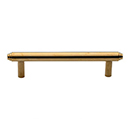 MT4410-102 ULB - Stepped - 4"cc Geneva Cabinet Pull - Unlacquered Brass