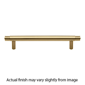 MT4446-102 MSB - 4"cc Ridged Cabinet Pull - Satin Brass