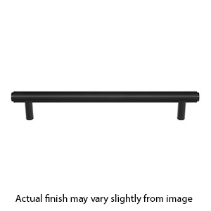 MT4447-102 BLK - 4" cc Straight Reeded Pull - Flat Black