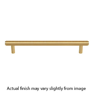 MT4447-102 ULB - 4" cc Straight Reeded Pull - Unlacquered Brass