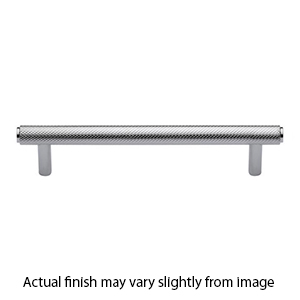 MT4458-102 PCH - 4"cc Knurled Cabinet Pull - Polished Chrome