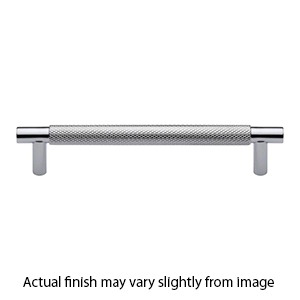 MT4461-102 PCH - 4"cc Knurled Bar Pull - Polished Chrome