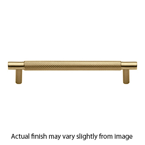 MT4461-102 MSB - 4"cc Knurled Bar Pull - Satin Brass