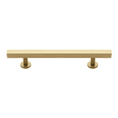 MT4670-102 MSB - 4"cc Cabinet Pull w/ Rose - Satin Brass