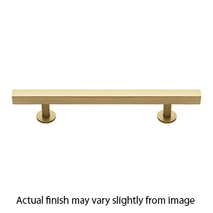 MT4670-102 MSB - 4"cc Cabinet Pull w/ Rose - Satin Brass