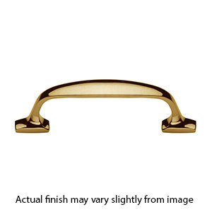 MT7210-076 ULB - 3"cc Durham Cabinet Pull - Unlacquered Brass