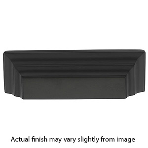 MT2764-064 BLK - Stepped - George Cup Pull - Flat Black